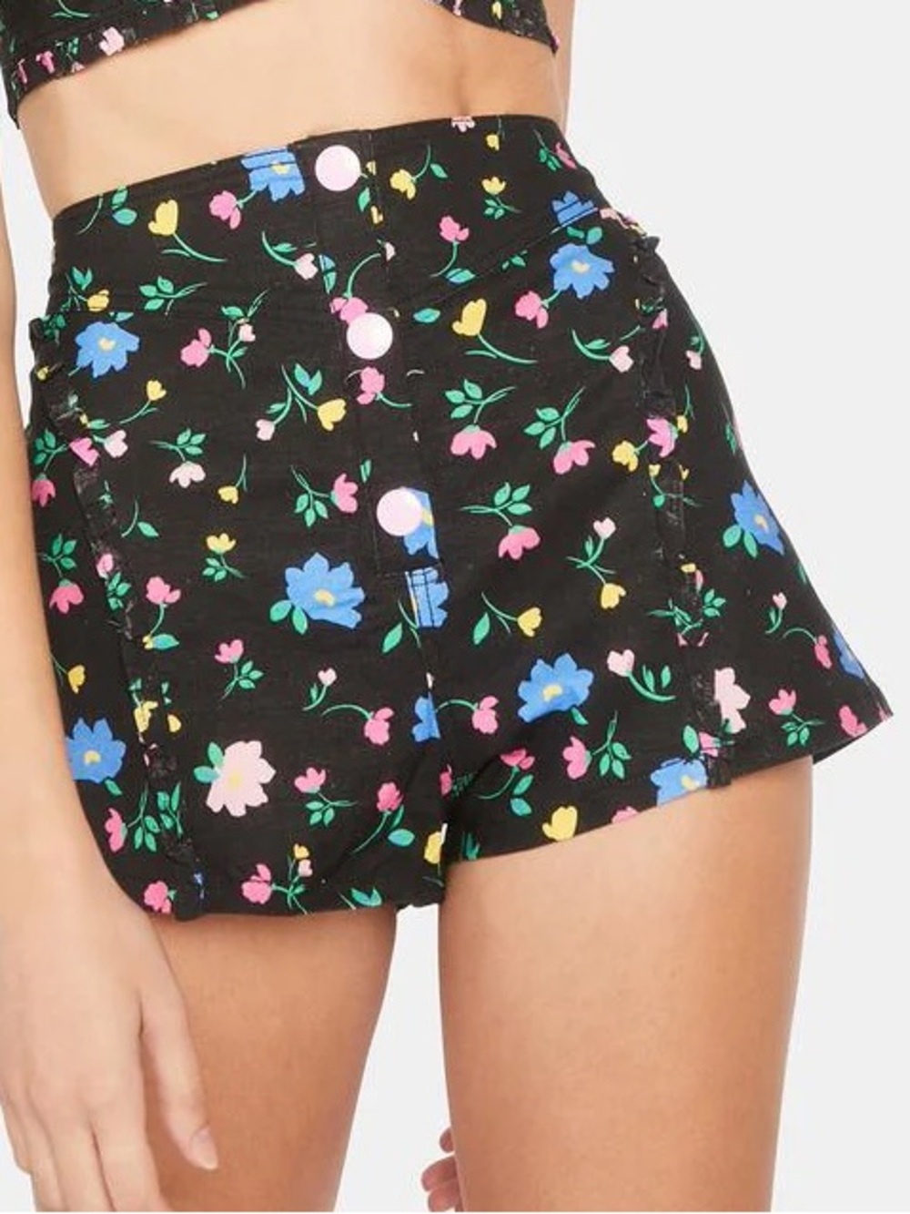 For love and lemons Robin floral shorts